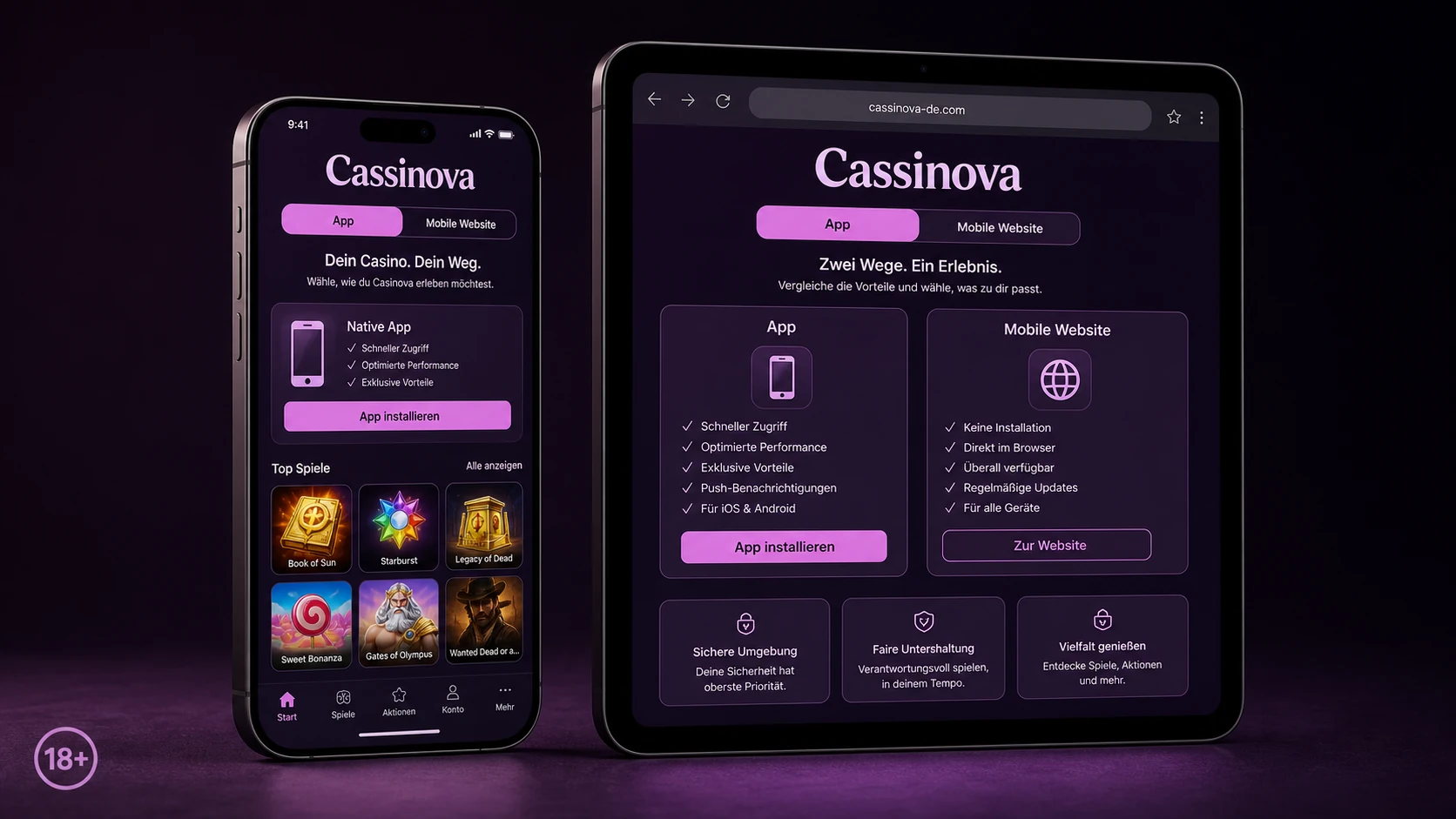 Gibt es eine Casinova App?