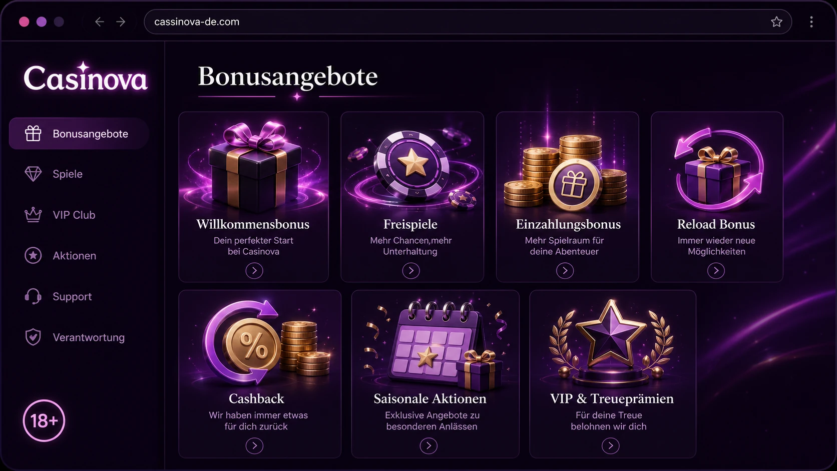 Welche Bonusangebote gibt es bei Casinova?