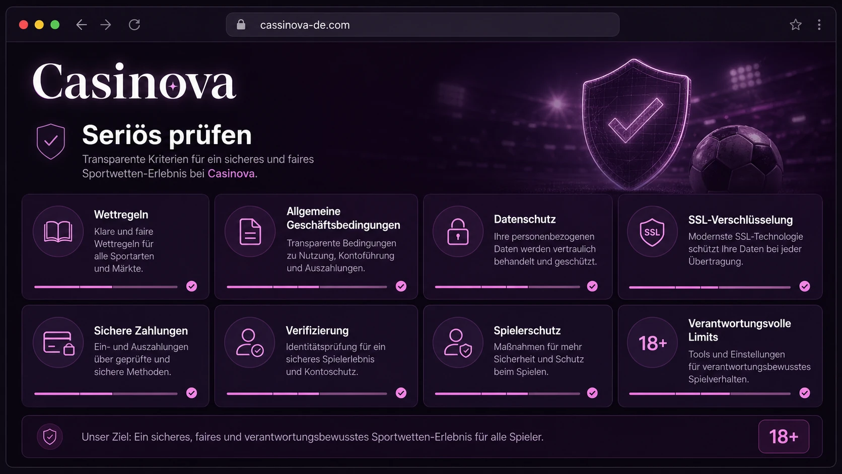 Ist Casinova als Wettanbieter seriös?