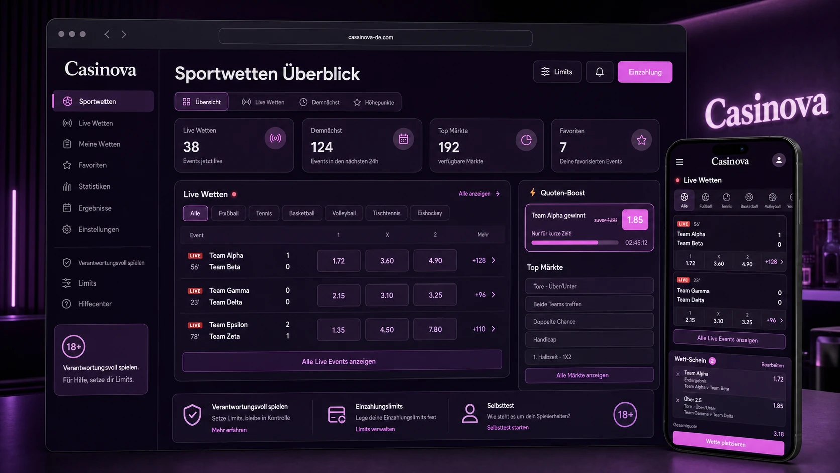 Fazit zu Casinova Sportwetten